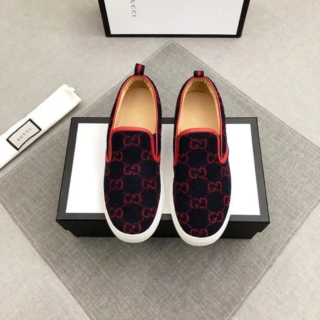 Gucci Screener GG Monogram أحذية مخمل سلايب أون 4