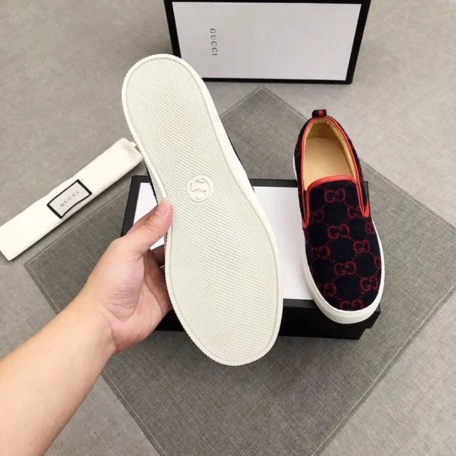Gucci Screener GG Monogram أحذية مخمل سلايب أون 6
