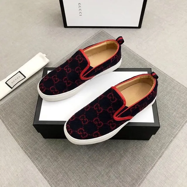 Gucci Screener GG Monogram أحذية مخمل سلايب أون 7