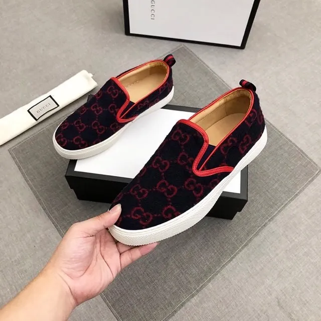 Gucci Screener GG Monogram أحذية مخمل سلايب أون 8
