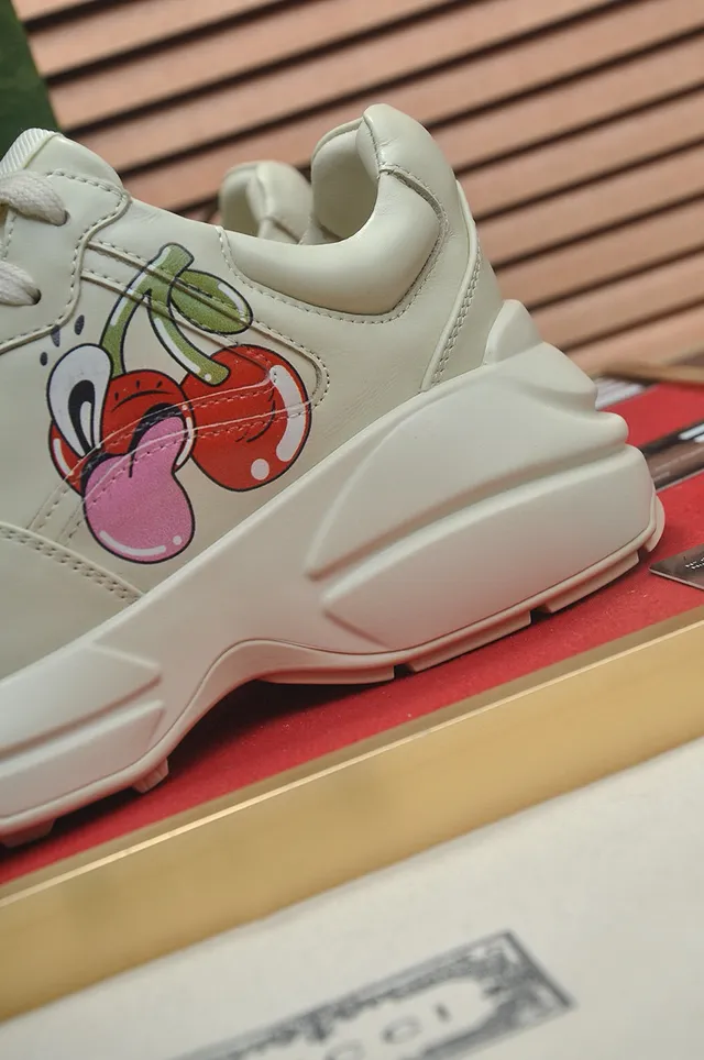 Gucci Screener Off-White Cherry Graphic Chunky Sneakers 3