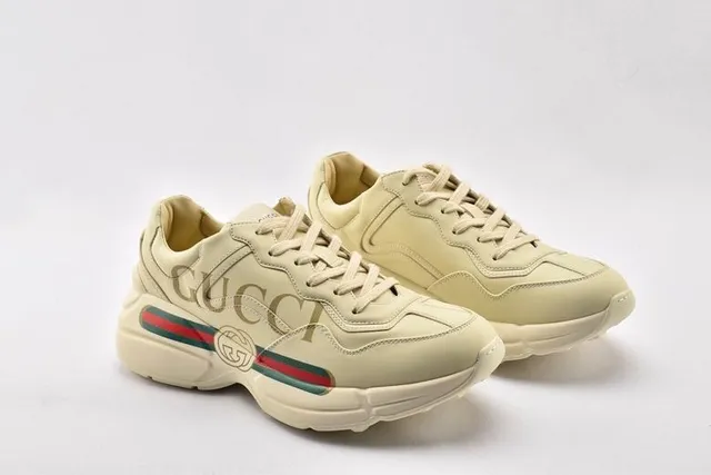 Gucci Screener Off-White Leather Lifestyle Sneakers 14