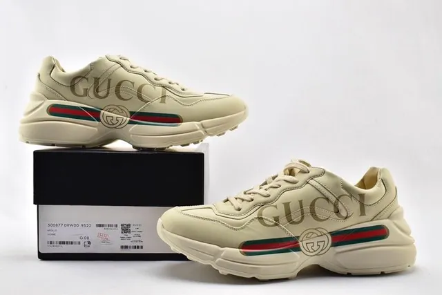 Gucci Screener Off-White Leather Lifestyle Sneakers 15