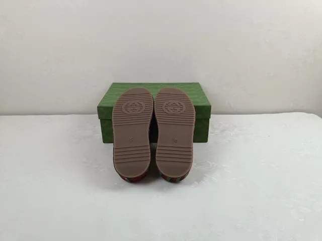 Gucci Screener Plaid Woven Platform Slippers 3