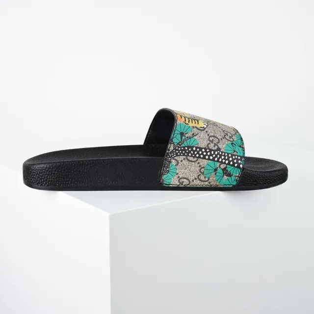 Gucci Screener Printed GG Supreme Tiger Floral Slippers 7