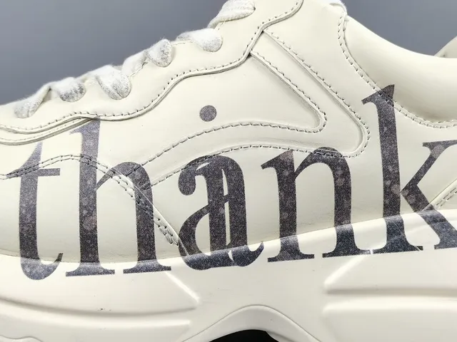 Gucci Screener Thank Graphic White Chunky Sneakers 8