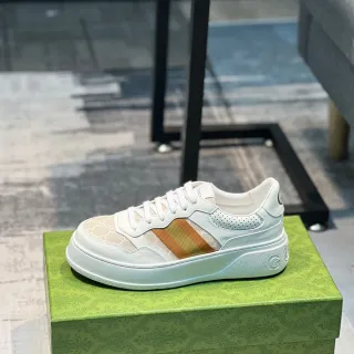Gucci Screener White and Gradient Stripe Lifestyle Sneakers