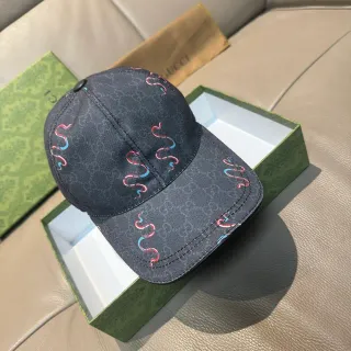 Gucci Serpenti Embroidered GG Supreme Baseball Cap
