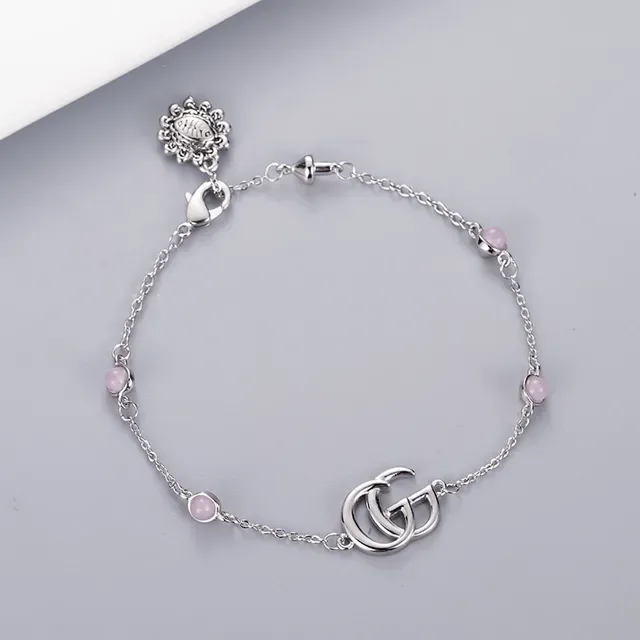 Gucci Silver Blue Chain Interlocking GG Logo Bracelet 6