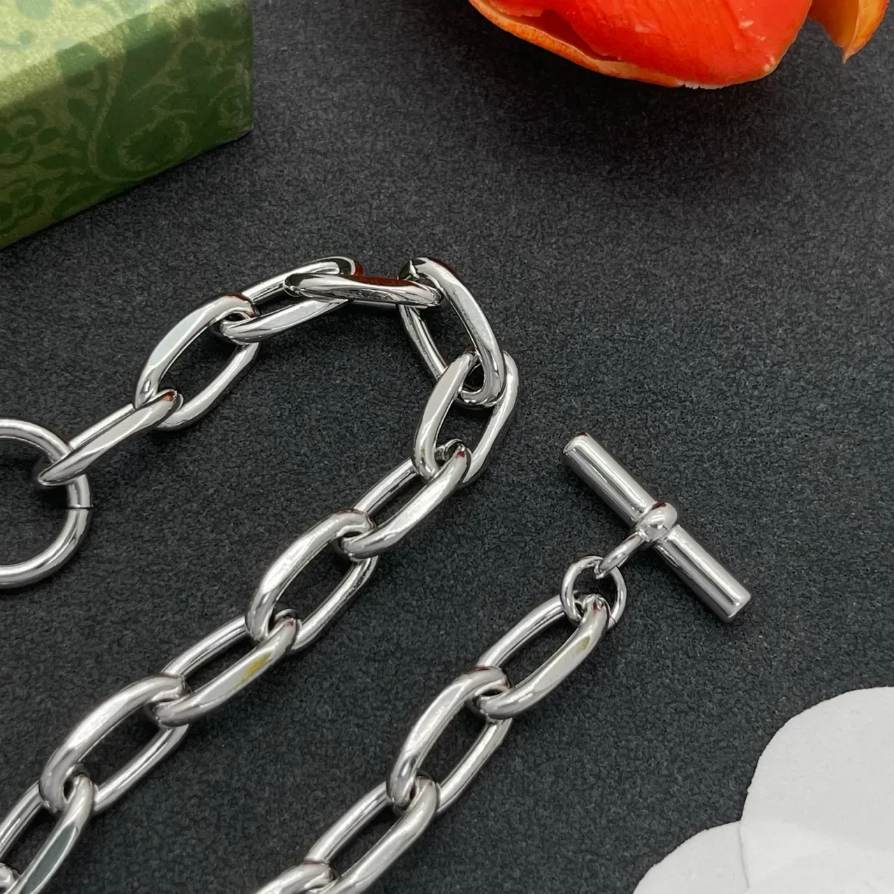 Gucci Silver Chunky Oval Link Toggle Clasp Bracelet 5