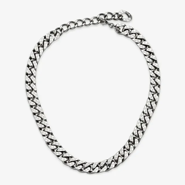 Gucci Silver Heavy Curb-Link Chain Engraved Interlocking G Motifs Bracelet 9
