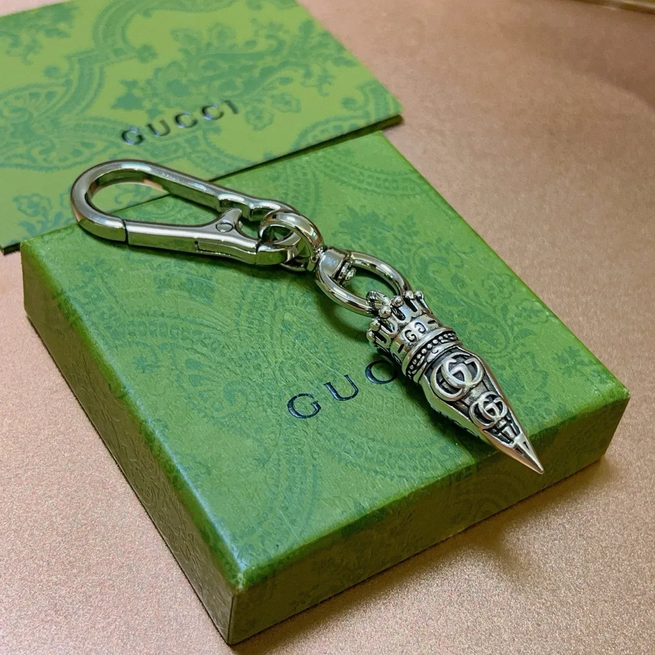 Gucci Silver Metallic Crown-Topped Jewelry 2
