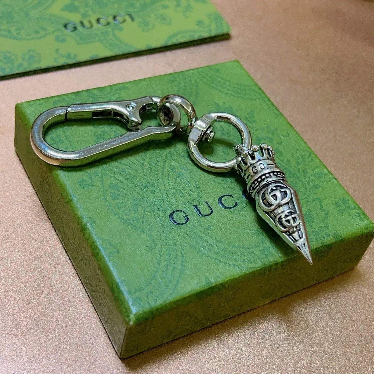 Gucci Silver Metallic Crown-Topped Jewelry 3