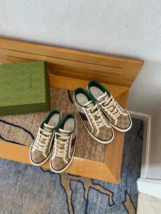 Gucci Tennis 1977 Beige GG Monogram Web Stripe Lifestyle Sneakers 9