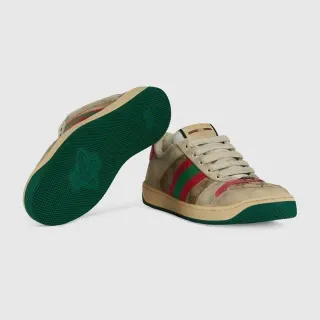 Gucci Tennis 1977 Beige Green Red Web Stripe Lifestyle Sneakers