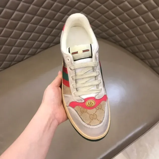 Gucci Tennis 1977 Beige Green Red Web Stripe Lifestyle Sneakers 6