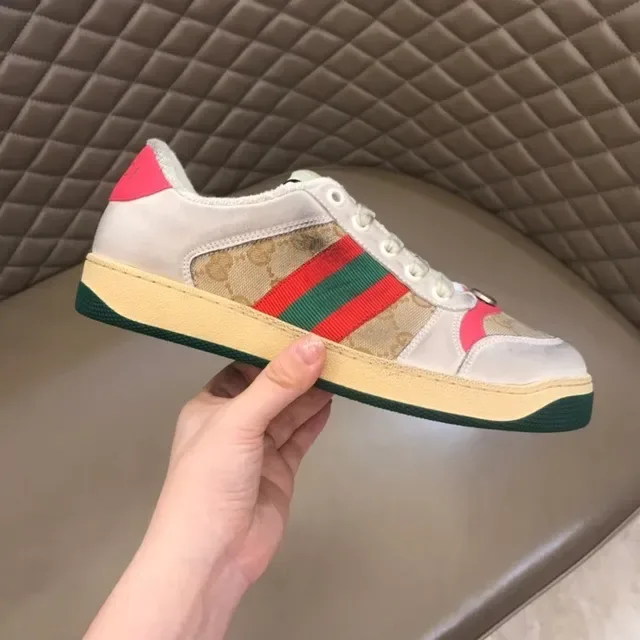 Gucci Tennis 1977 Beige Green Red Web Stripe Lifestyle Sneakers 7
