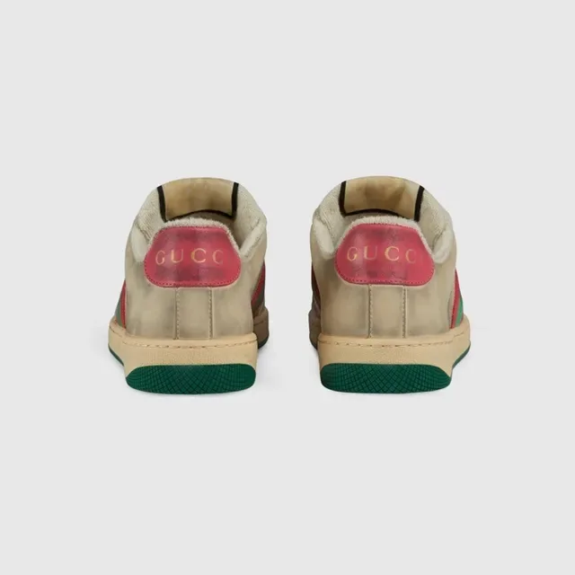 Gucci Tennis 1977 Beige Green Red Web Stripe Lifestyle Sneakers 8