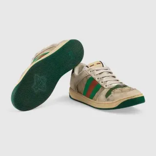 Gucci Tennis 1977 Beige Green Red Web Stripe Lifestyle Sneakers