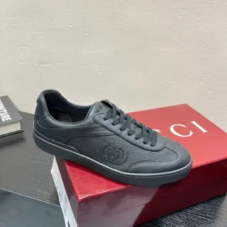 Gucci Tennis 1977 Black Perforated Leather Lifestyle Sneakers