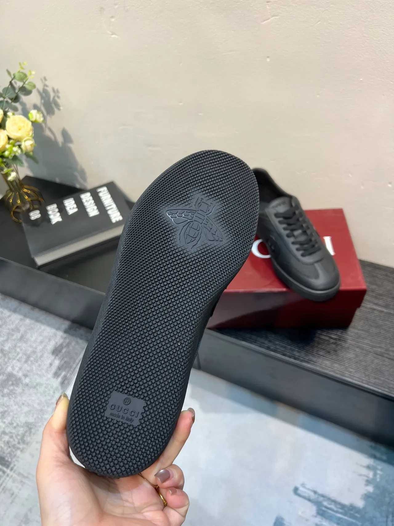 Gucci Tennis 1977 Black Perforated Leather Lifestyle Sneakers 8
