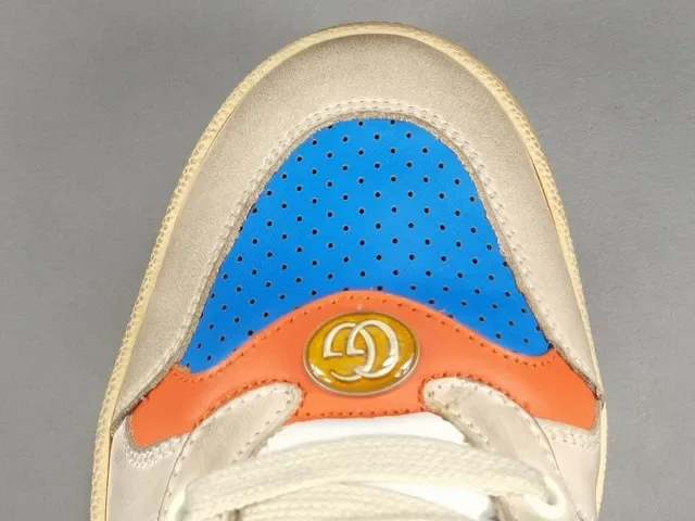 Gucci Tennis 1977 Blue Orange Web Lifestyle Sneakers 6