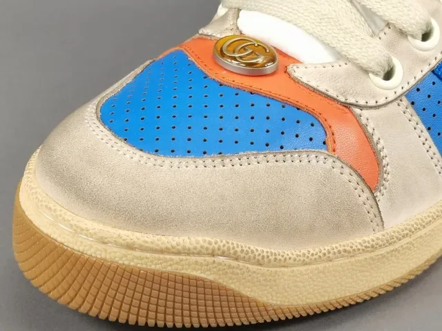 Gucci Tennis 1977 Blue Orange Web Lifestyle Sneakers 8