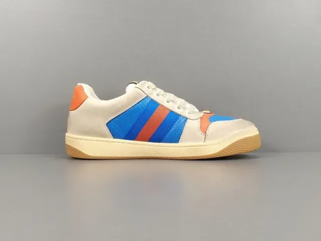 Gucci Tennis 1977 Blue Orange Web Lifestyle Sneakers 14