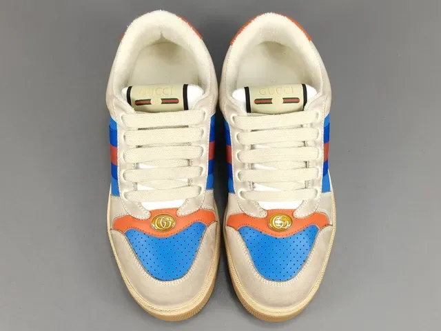 Gucci Tennis 1977 Blue Orange Web Lifestyle Sneakers 18