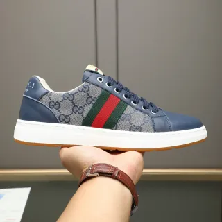 Gucci Tennis 1977 Navy و Gray GG كانفاس سينيكرز لايف ستايل