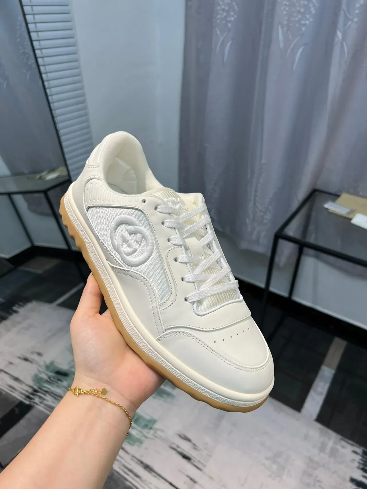 Gucci Tennis 1977 Off-White Gum Sole Lifestyle Sneakers 6