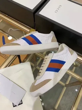 Gucci Tennis 1977 White Beige Red Blue Lifestyle Sneakers 2