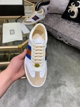 Gucci Tennis 1977 White Beige Red Blue Lifestyle Sneakers 8