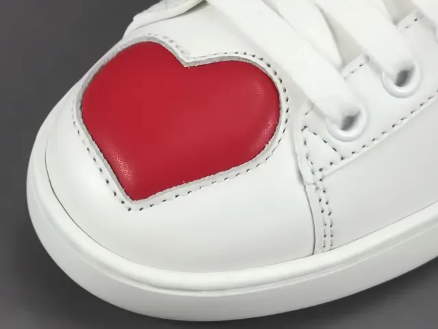 Gucci Tennis 1977 White Red Green Heart Lifestyle Sneaker 10