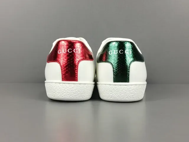Gucci Tennis 1977 White Red Green Heart Lifestyle Sneaker 17