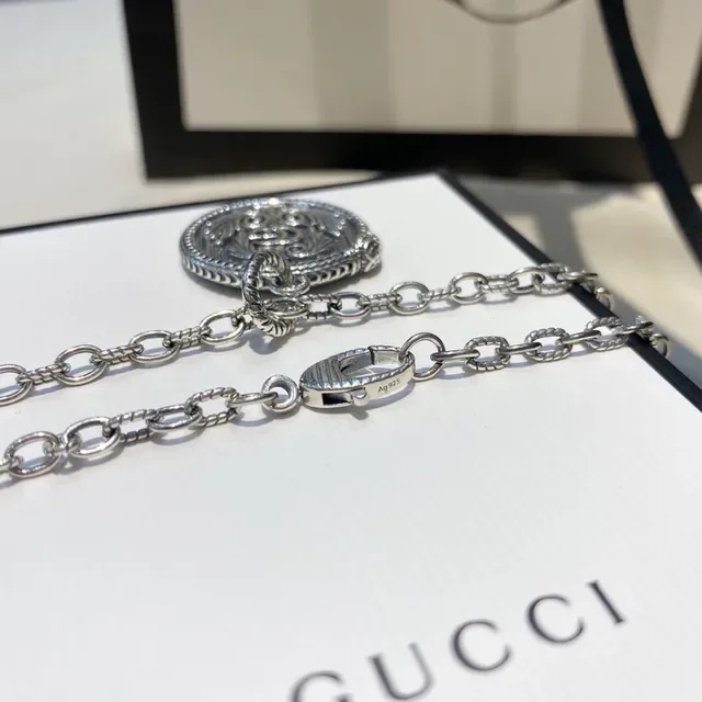 Gucci Tiger Motif Circular Disc Pendant Necklace 4