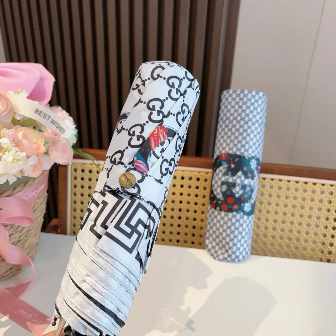 Gucci সাদা বহুরঙ মোনোগ্রাম-প্রিন্টেড ফ্লোরাল-মোটিফ হ্যান্ডব্যাগ 6
