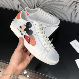 Gucci x Disney Ace Mickey Mouse White Orange Lifestyle Sneakers