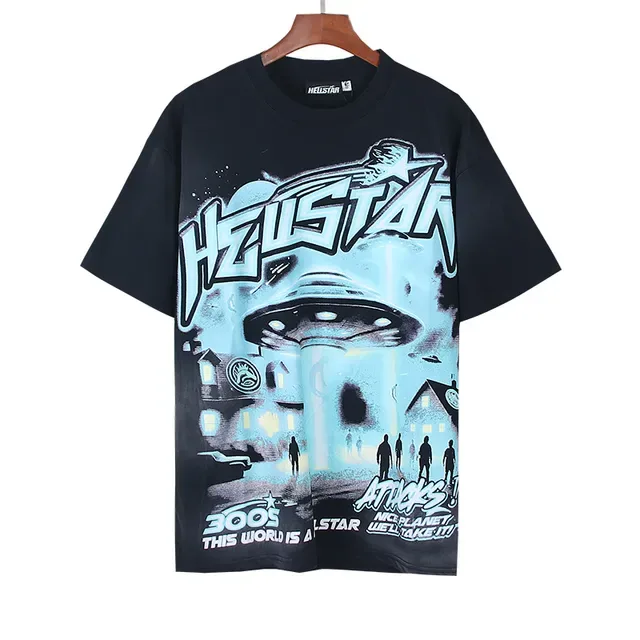 Hellstar Double-Sided UFO Graphic Oversized T-Shirt 5