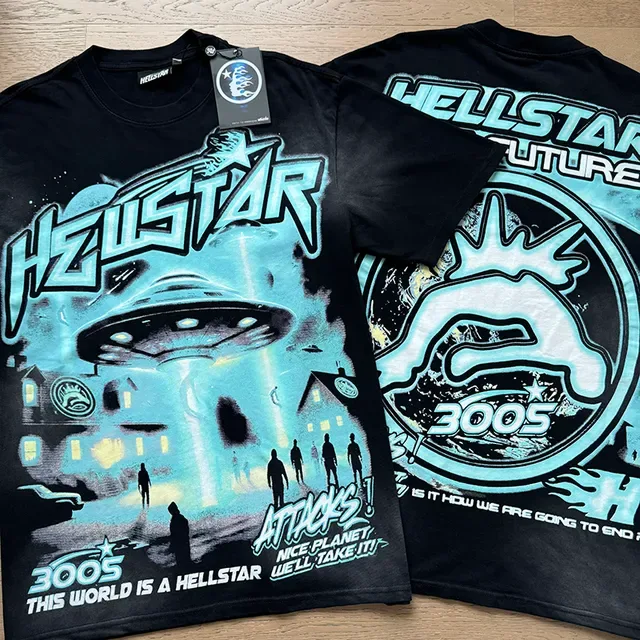 Hellstar Double-Sided UFO Graphic Oversized T-Shirt 7