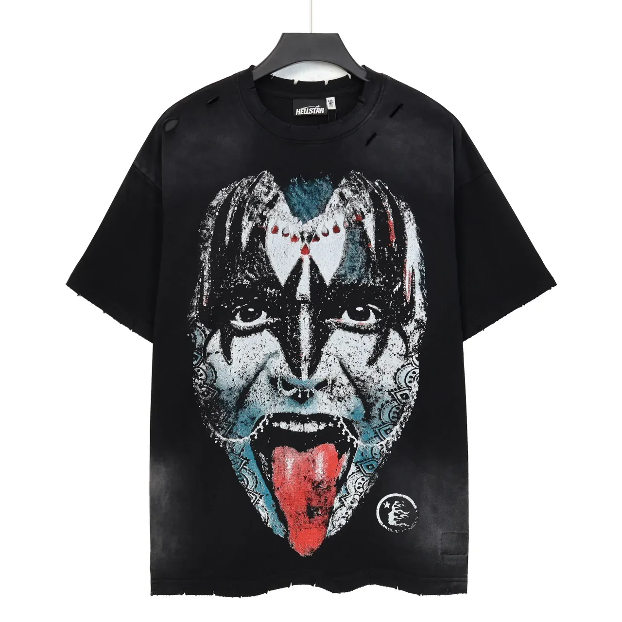 Hellstar Graphic Print Distressed Oversized T-Shirt 2