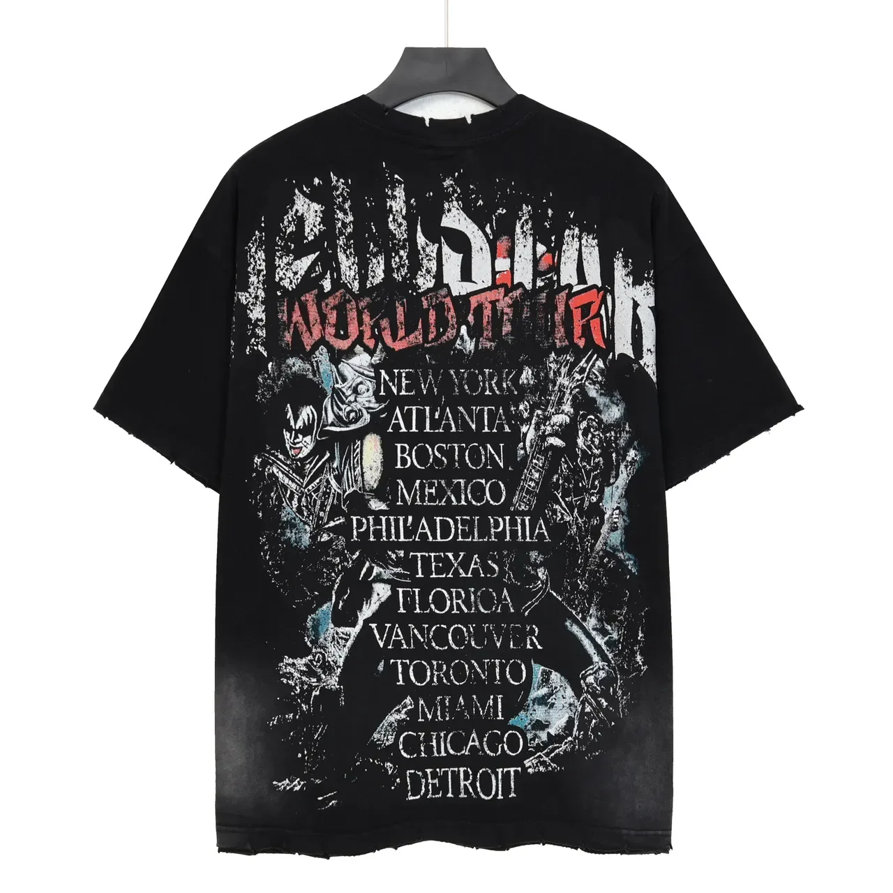 Hellstar Graphic Print Distressed Oversized T-Shirt 3