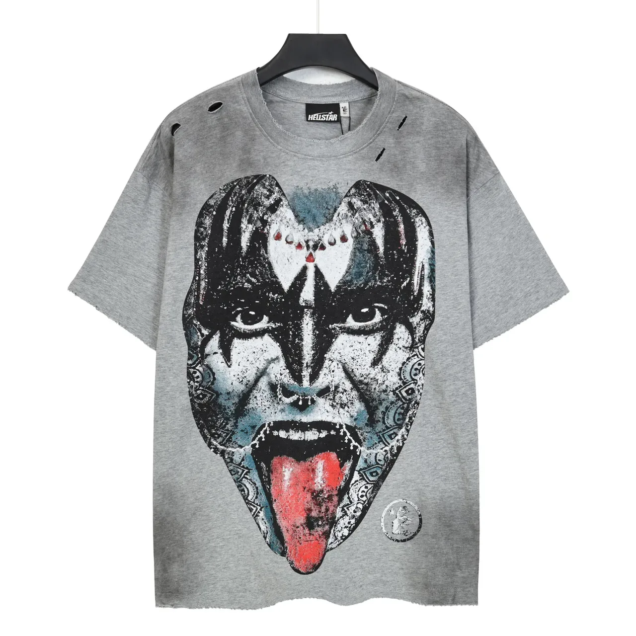 Hellstar Graphic Print Distressed Oversized T-Shirt 4