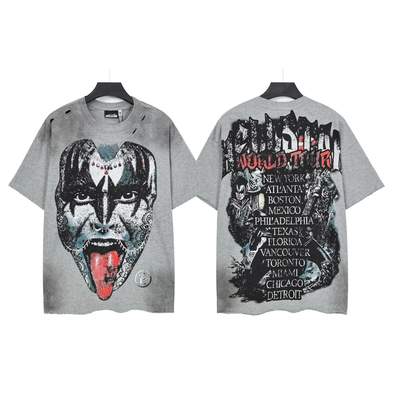 Hellstar Graphic Print Distressed Oversized T-Shirt 6