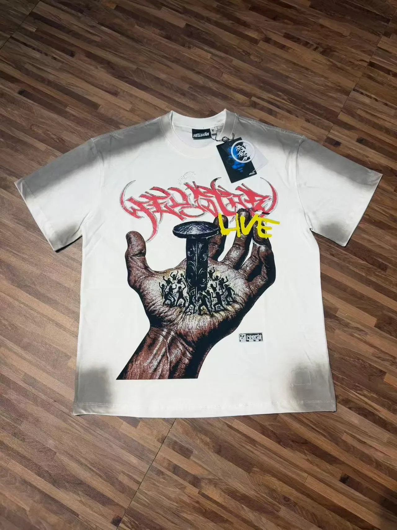 Hellstar Graphic Print Off-White Oversized T-Shirt 2