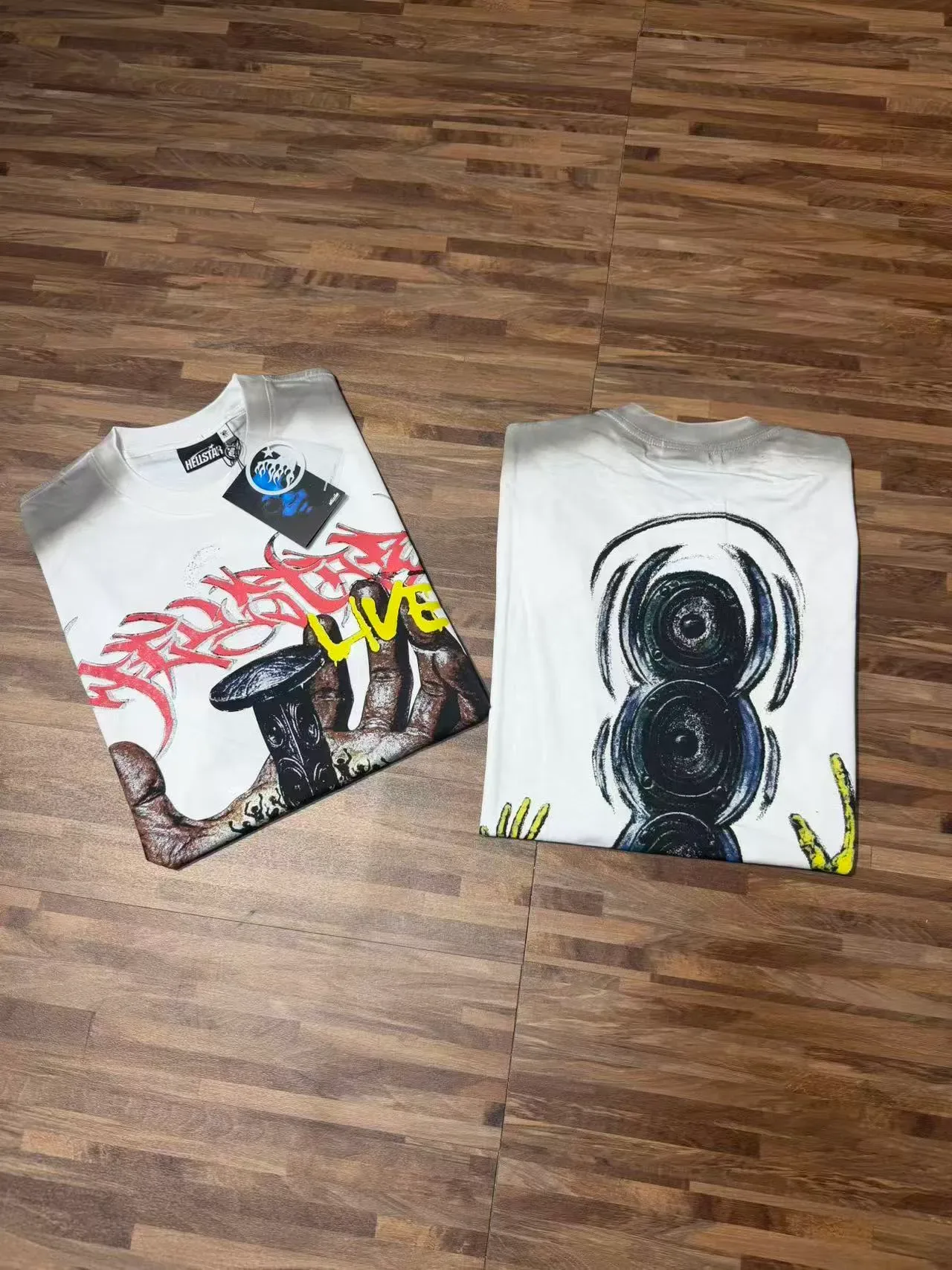 Hellstar Graphic Print Off-White Oversized T-Shirt 5
