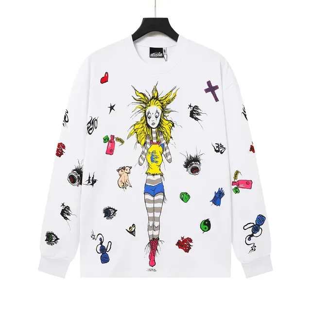 Hellstar Long-Sleeve Graphic Crewneck T-Shirt 4