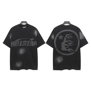 Hellstar ओवरसाइज़्ड डिस्ट्रेस्ड ग्राफ़िक टी-शर्ट
