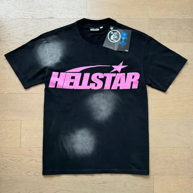 Camiseta Hellstar oversized gráfica rosa desgastada 6