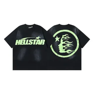 تي شيرت Hellstar أوفرسايز أسود بطباعة غرافيك